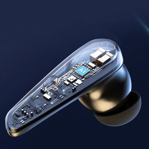 Słuchawki bezprzewodowe Bluetooth 5.2 w etui powerbank dla graczy do gier gamingowe LED Czarne