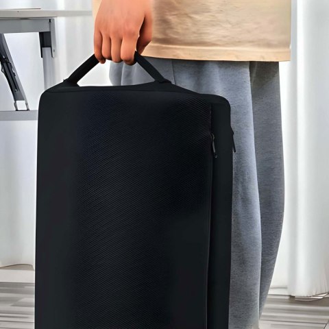 Podnóżek biurowy podstawa pod stopy nogi uda ergonomiczny do pracy biura wypoczynku Mozos FS5 czarny