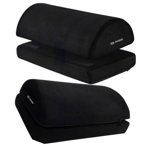 Podnóżek biurowy podstawa pod stopy nogi uda ergonomiczny do pracy biura wypoczynku Mozos FS5 czarny