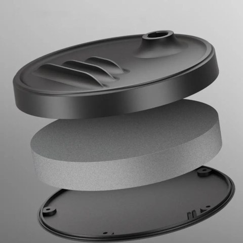 Stojak biurkowy Uchwyt zaczep na słuchawki regulowany do biurka z podstawką na telefon wieszak hak Alogy Czarny