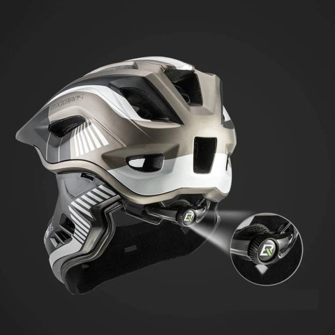 Kask rowerowy dziecięcy z odpinaną szczęką Rockbros TT-32SBTG-M rozmiar M - szary