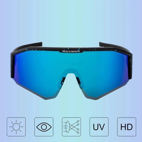 Okulary rowerowe Rockbros SP297 polaryzujące - czarne