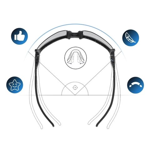 Okulary rowerowe Rockbros SP297 polaryzujące - czarne