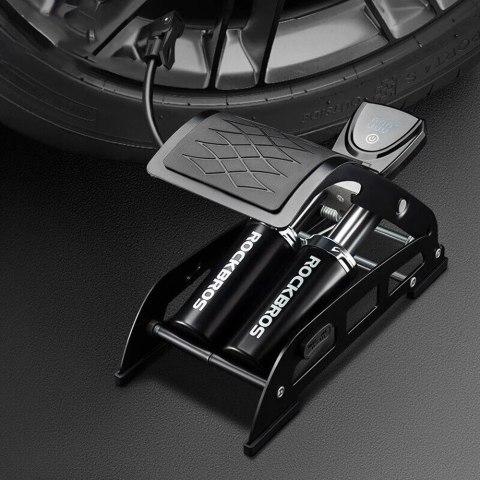 Pompka nożna Rockbros 42430001001 z wyświetlaczem - czarna