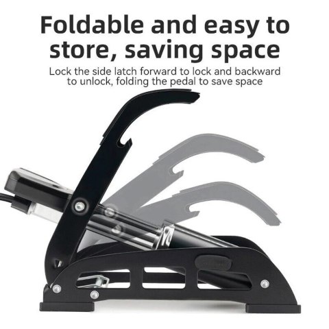 Pompka nożna Rockbros 42430001001 z wyświetlaczem - czarna