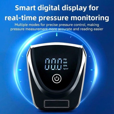 Pompka nożna Rockbros 42430001001 z wyświetlaczem - czarna