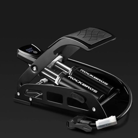 Pompka nożna Rockbros 42430001001 z wyświetlaczem - czarna