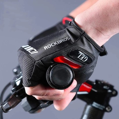 Rękawiczki rowerowe Rockbros S143-BK M z wkładkami żelowymi - czarne