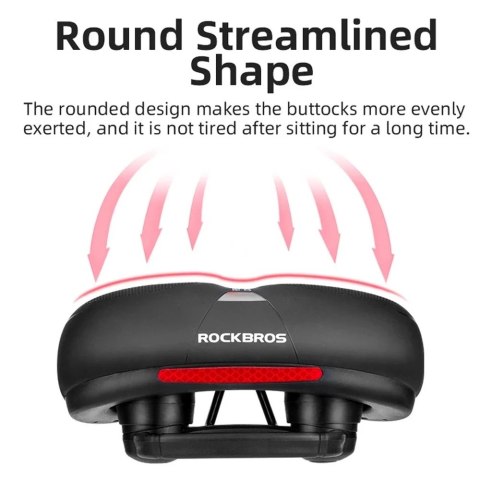 Siodełko rowerowe Rockbros AQ-6090R - czarno-czerwone