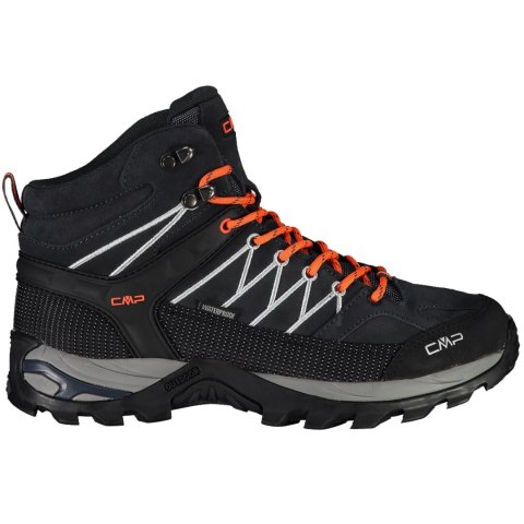 Buty trekkingowe męskie CMP Rigel Mid WP czarno-pomarańczowe 3Q1294756UE Buty trekkingowe męskie CMP Rigel Mid WP czarno-pomarańczowe 3Q1294756UE