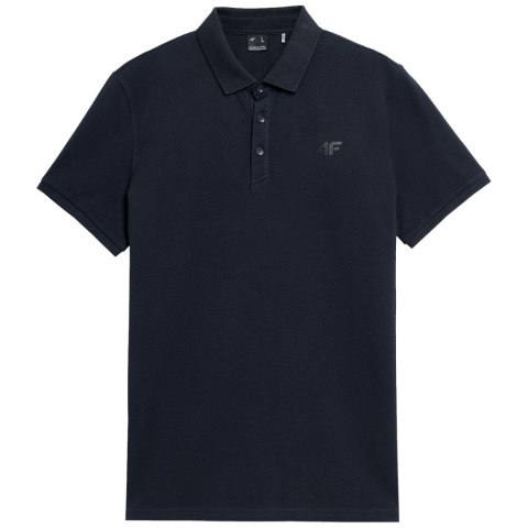 Koszulka męska polo 4F ciemny granat 4FSS23TPTSM039 30S Koszulka męska polo 4F ciemny granat 4FSS23TPTSM039 30S