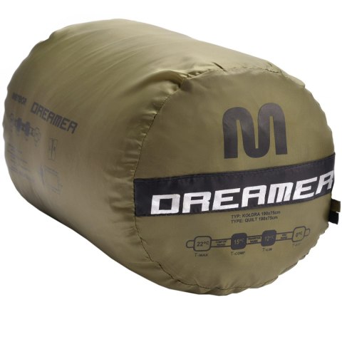 Śpiwór Meteor Dreamer oliwkowo-czarny 10168 lewy Śpiwór Meteor Dreamer oliwkowo-czarny 10168 lewy