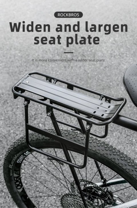 Bagażnik rowerowy Rockbros 33210004001 z półką - czarny
