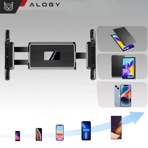 Uchwyt samochodowy na tablet, telefon 10.1" do tira busa ciężarówki koparki samochodu Długi 43cm na szybę kokpit Alogy Czarny
