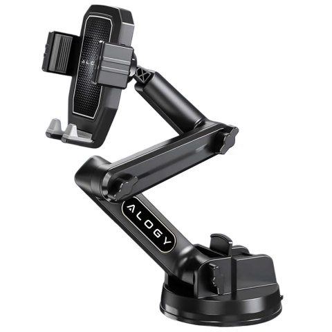 Uchwyt samochodowy na telefon 7.2" do tira busa ciężarówki koparki samochodu Długi 43cm na szybę kokpit Alogy Czarny