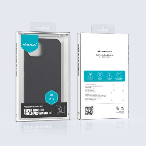 Etui Nillkin Super Frosted Shield Pro Magnetic Case na iPhone 15 - czarne