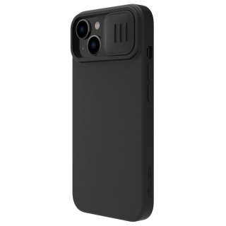 Silikonowe etui Nillkin CamShield Silky Silicone Case do iPhone 15 Plus z osłoną na aparat - czarne