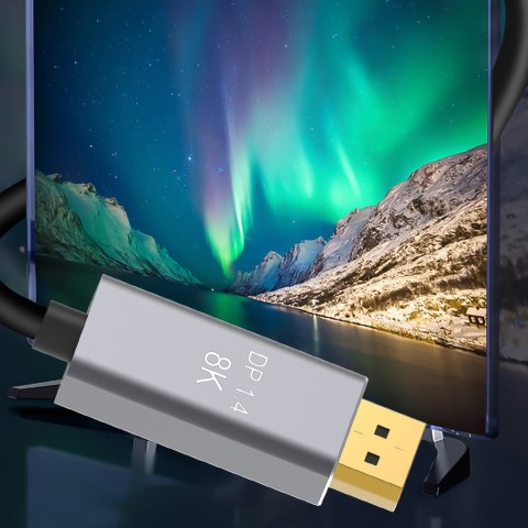 Kabel przewód DisplayPort Display Port USB-C typ-c C DP 1.4 video audio 60Hz 8K 4K 1,8M