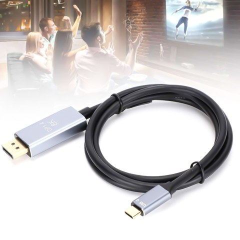 Kabel przewód DisplayPort Display Port USB-C typ-c C DP 1.4 video audio 60Hz 8K 4K 1,8M