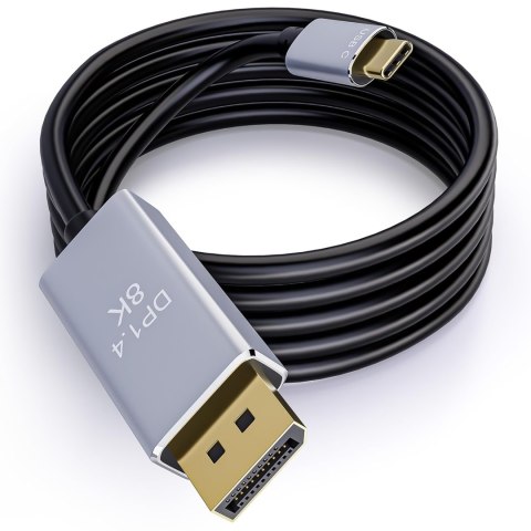 Kabel przewód DisplayPort Display Port USB-C typ-c C DP 1.4 video audio 60Hz 8K 4K 1,8M