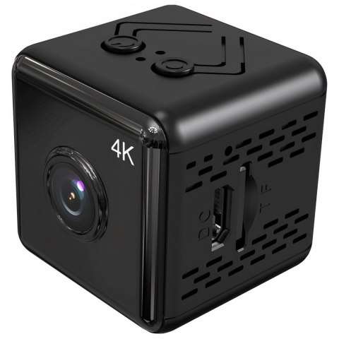 Kamera Panoramiczna Mini Kamerka Cyfrowa szpiegowska niania mikrofon 4K UHD Full HD micro SD Czarna