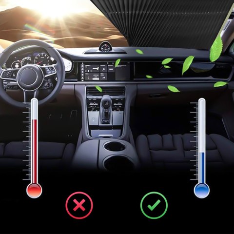 Roleta przeciwsłoneczna żaluzja samochodowa osłona na przednią szybę auta samochodu uniwersalna dwustronna 150x65cm