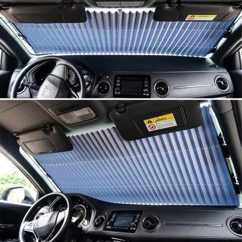 Roleta przeciwsłoneczna żaluzja samochodowa osłona na przednią szybę auta samochodu uniwersalna dwustronna 150x65cm