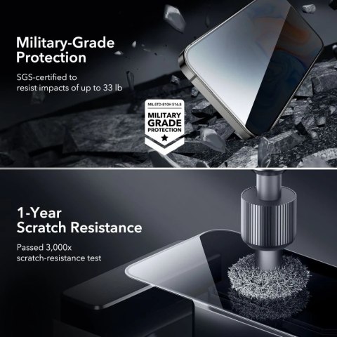 Szkło hartowane ESR Tempered Glass do Apple iPhone 15 Plus Privacy