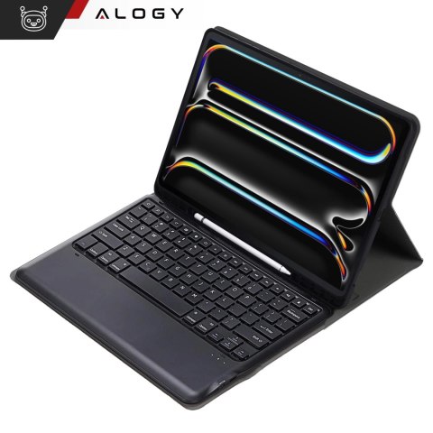 Etui ochronne z klawiaturą do Apple iPad Pro 13" M4 2024 7gen Alogy Keyboard case z miejscem na rysik klawiatura Bluetooth czarn