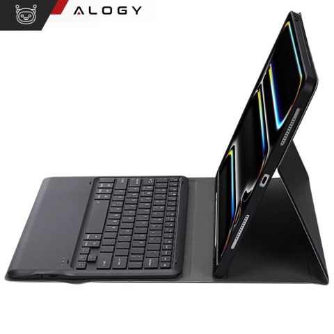 Etui ochronne z klawiaturą do Apple iPad Pro 13" M4 2024 7gen Alogy Keyboard case z miejscem na rysik klawiatura Bluetooth czarn