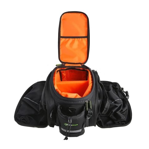 Torba rowerowa Rockbros A6-6 na bagażnik 35 l z rozkładanymi kieszeniami - czarna