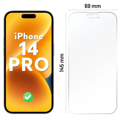 Szkło hybrydowe do Apple iPhone 14 Pro na cały ekran Alogy Flexi Full Glass 9H szkiełko ochronne Nietłukące