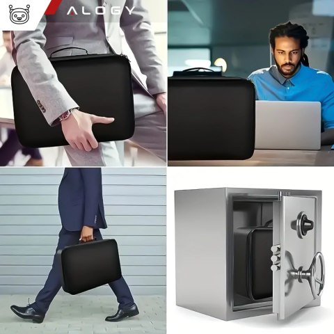 Walizka torba podróżna etui organizer na dokumenty Alogy Bag for Documents with Number Lock - 37x26x11cm Czarna