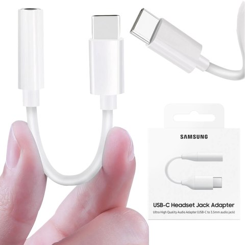 Adapter Samsung EE-UC10JUWEGUS przełączka przejściówka Audio USB-C do JACK 3,5MM Oryginalny Biały