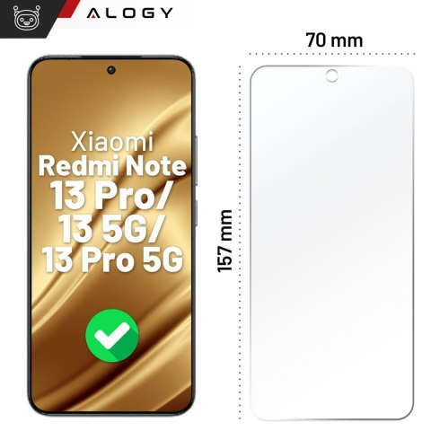Szkło "NIETŁUKĄCE" do Xiaomi Redmi Note 13 Pro / Note 13 5G / Note 13 Pro 5G na ekran hybrydowe Alogy Flexi Glass 9H Case Friend
