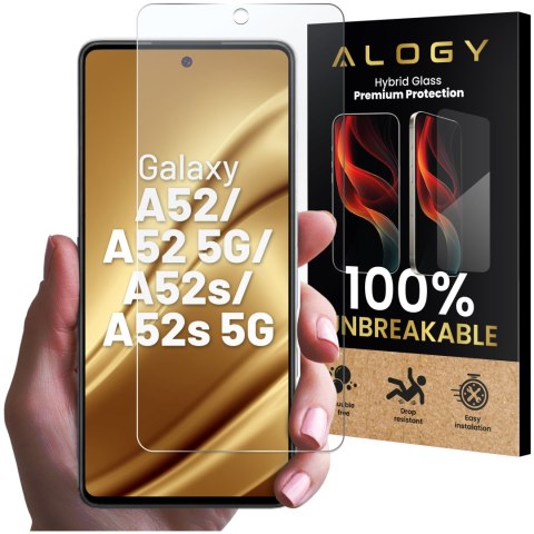 Szkło "NIETŁUKĄCE"do Samsung Galaxy A52 / A52 5G / A52s / A52s 5G na ekran hybrydowe Alogy Flexi Glass 9H Case Friendly płaskie 