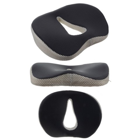 Poduszka ortopedyczna na krzesło Siedzisko na fotel do biurka do komputera do auta dla kierowcy Czarna