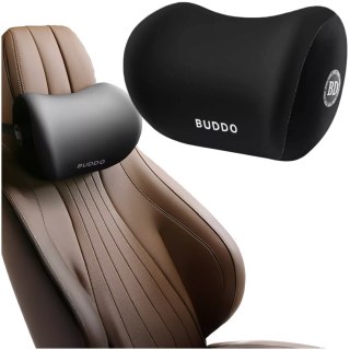 Poduszka samochodowa na zagłówek pod szyję podróżna pianka zapamiętująca biurowa na oparcie Czarna