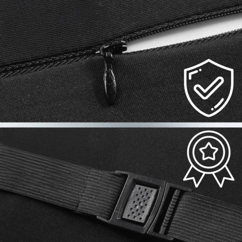 Poduszka samochodowa na zagłówek pod szyję podróżna pianka zapamiętująca biurowa na oparcie Czarna