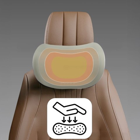 Poduszka samochodowa zestaw 2 poduszek lędźwiowa i na zagłówek wspierająca plecy lędźwia i szyję pianka zapamiętująca Czarna