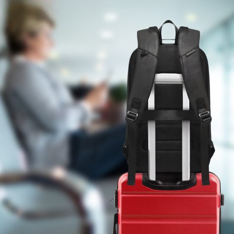 Plecak wodoodporny Bange torba na laptopa 15.6" akcesoria podróżny 48x30x12.5 cm do pracy szkoły samolotu męski damski USB i USB