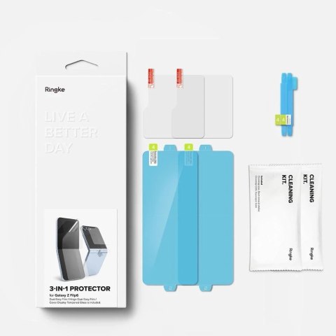 Zestaw Ochronny Ringke 3-In-1 Protector 2-Set Galaxy Z Flip 6 Clear