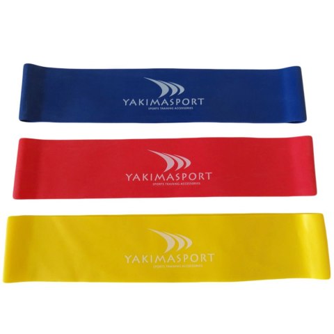 Gumy fitness Yakima Sport 3 szt. żółta, czerwona, niebieska 100114 Gumy fitness Yakima Sport 3 szt. żółta, czerwona, niebieska 100114