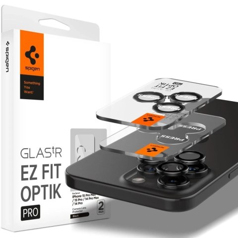2 x Osłona Aparatu Spigen Optik.TR "Ez Fit" Camera Protector do iPhone 14 Pro / Pro Max / 15 Pro / Pro Max Crystal Clear