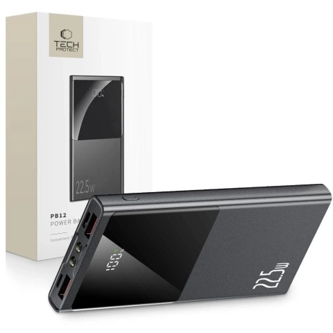 Powerbank PB12-22.5W Power Bank (2 x USB-A, USB-C, Lightning) 10000 mAh Szary