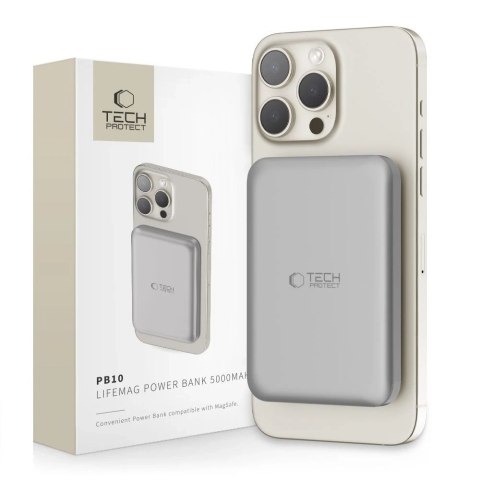 Powerbank magnetyczny PB10 Lifemag Magsafe Power Bank 5000mah Titanium