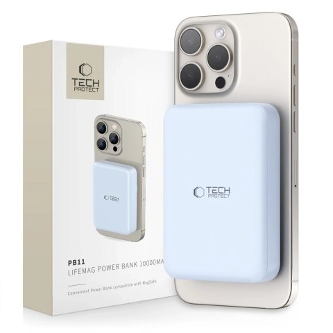 Powerbank magnetyczny PB11 Lifemag Magsafe Power Bank 10000 mAh Blue