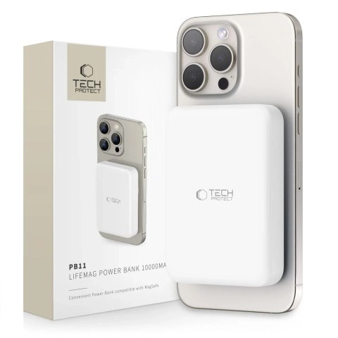 Powerbank magnetyczny PB11 Lifemag Magsafe Power Bank 10000 mAh White