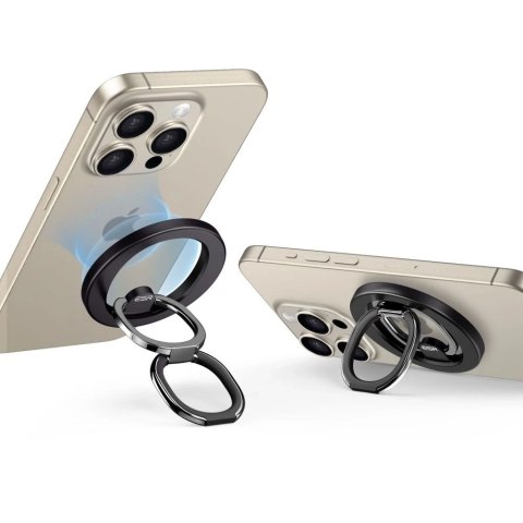 Uchwyt magnetyczny ESR HaloLock Magnetic MagSafe Ring Stand na telefon palec Czarny