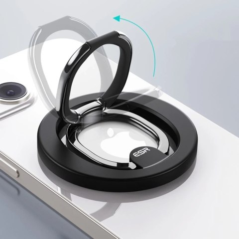 Uchwyt magnetyczny ESR HaloLock Magnetic MagSafe Ring Stand na telefon palec Czarny